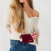 Suede Paris Card Wallet-Wallet-Pretty Simple
