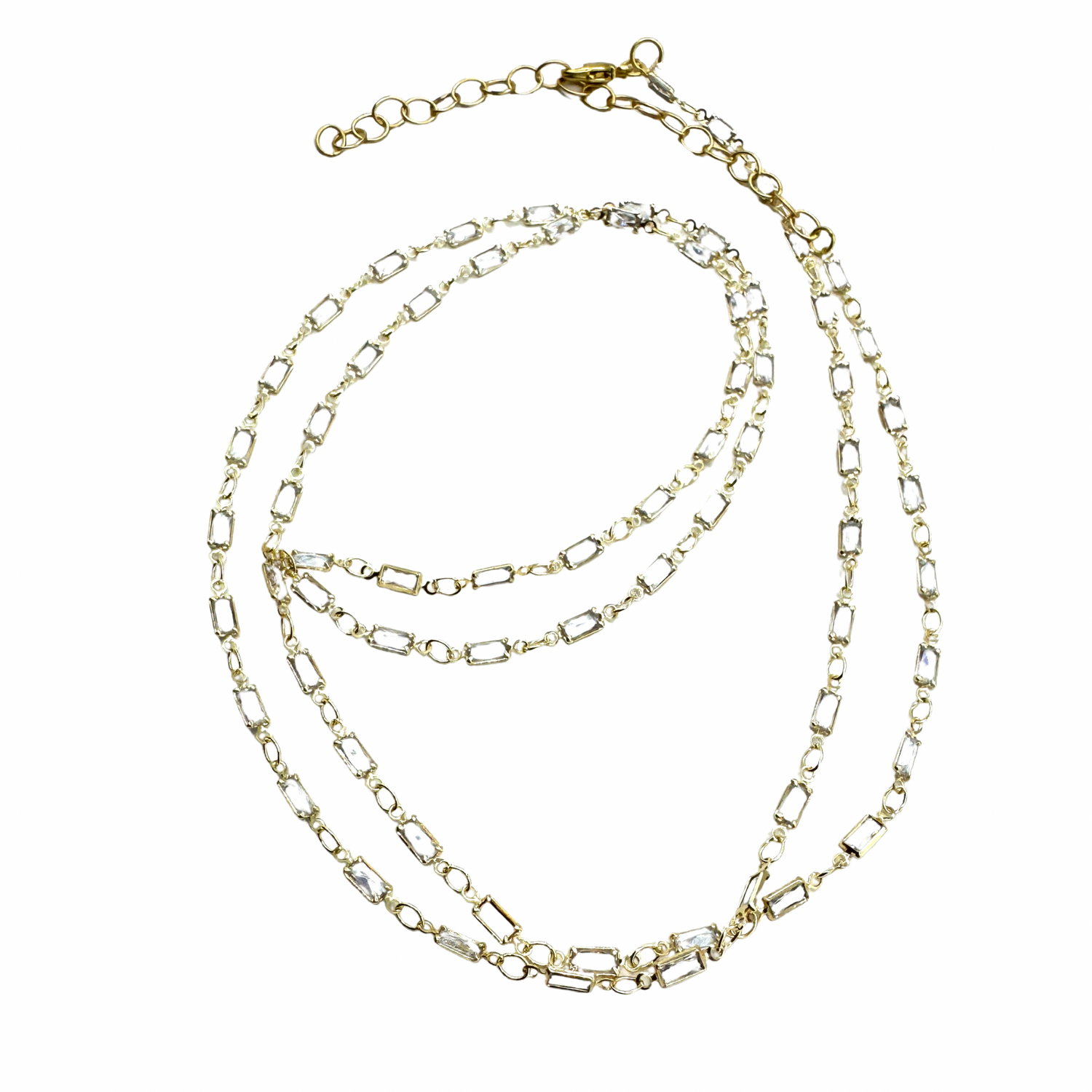 Rectangle Channel Necklace &amp; Bracelet - 2 lengths