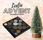 pink sparkle background, Leetie Advent Calendar and tree