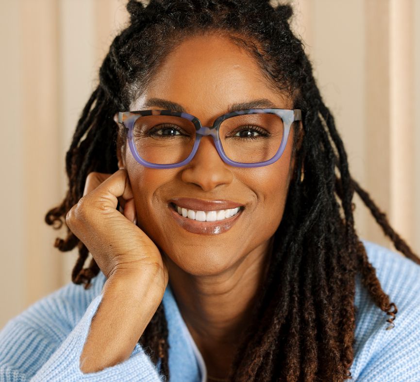 Athens Readers Glasses Light Blocking - Purple Botanico/Purple