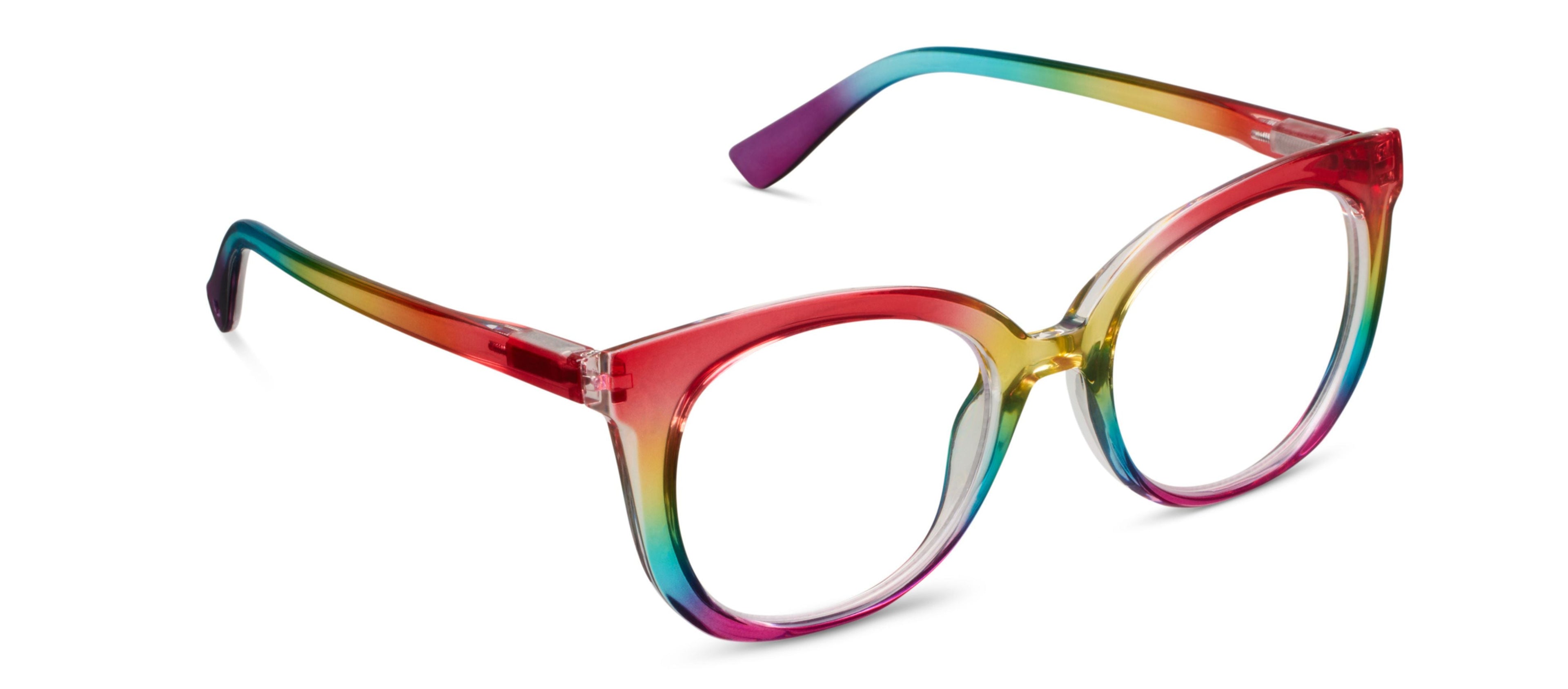 Fiona Readers Glasses Light Blocking - Rainbow Ombré