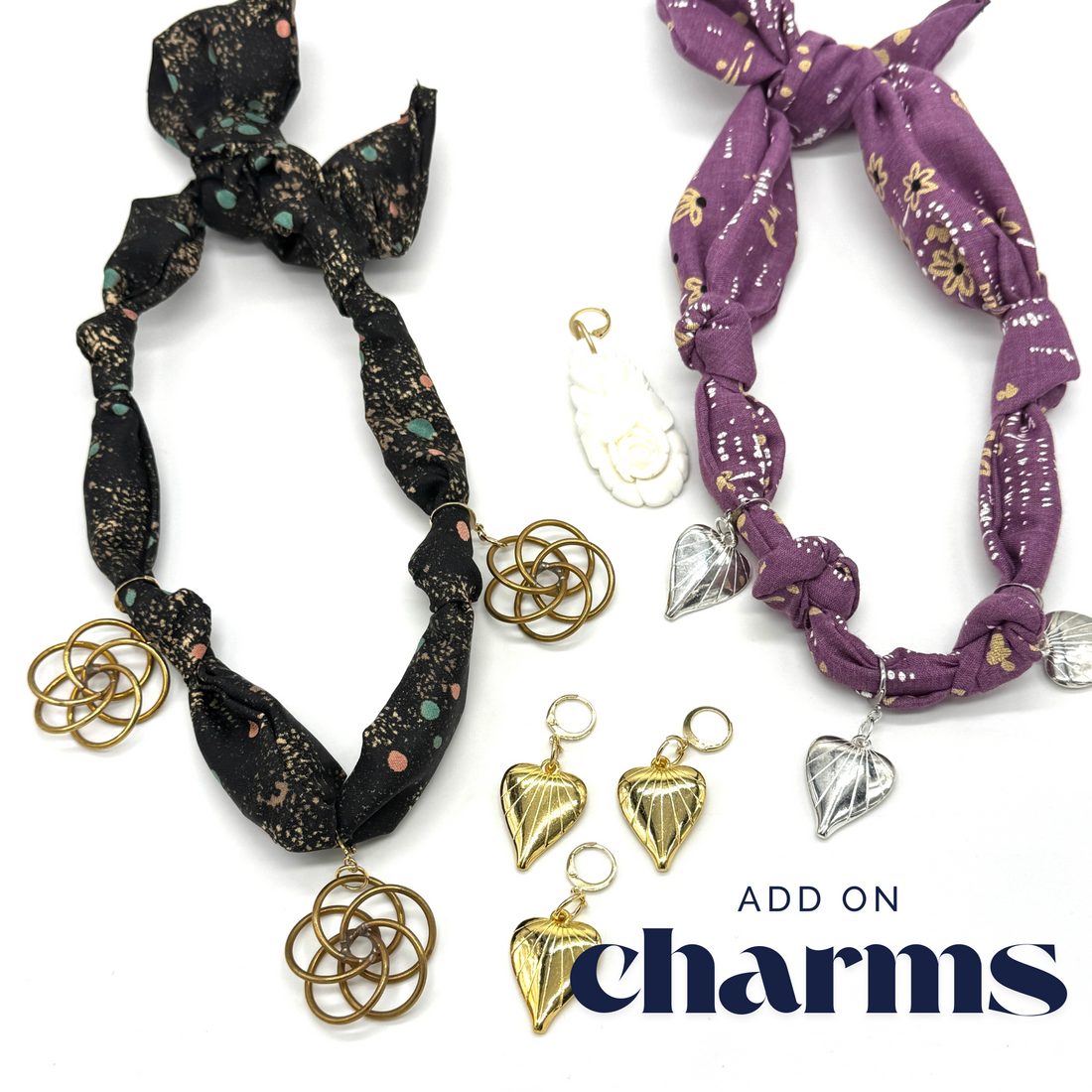 Click On Scarf Charms - CHARM ONLY - Create Your Own Charm Necklace