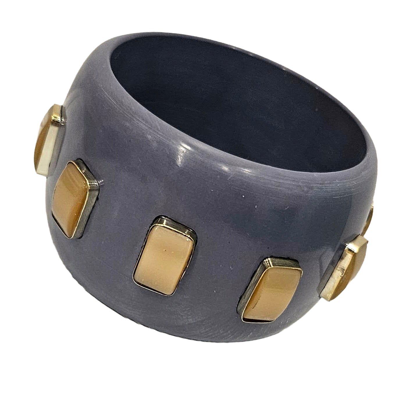 Plum with Beige Moonglow Bangle