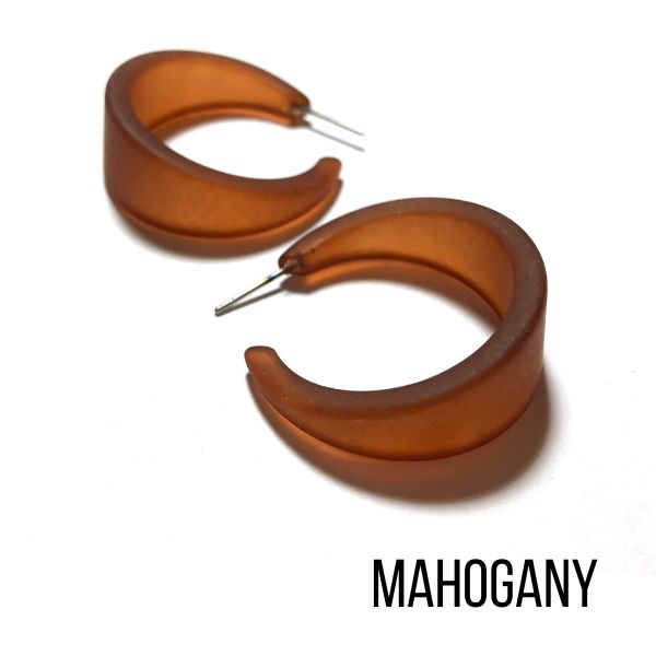Marilyn Frosted Hoop Earrings - Large