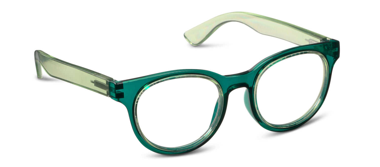 Olympia Readers Glasses Light Blocking - Teal/Light Green