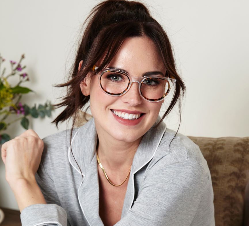 Olympia Readers Glasses Light Blocking - Clear/Tokyo Tortoise