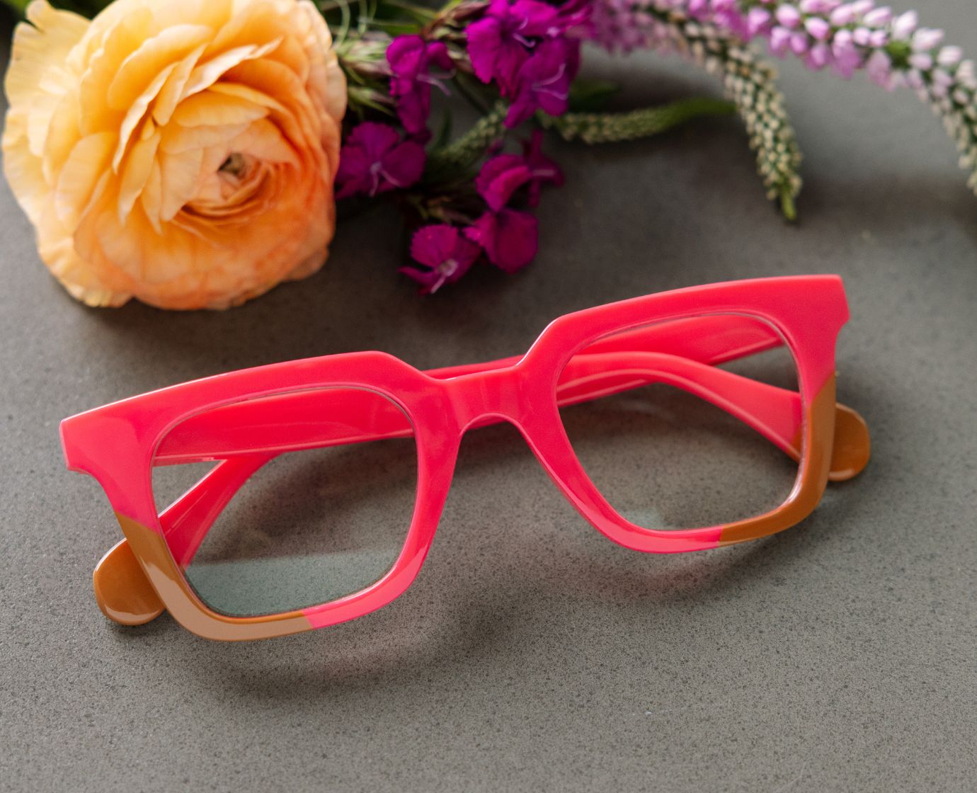 Page Readers Glasses Light Blocking - Pink/Tan
