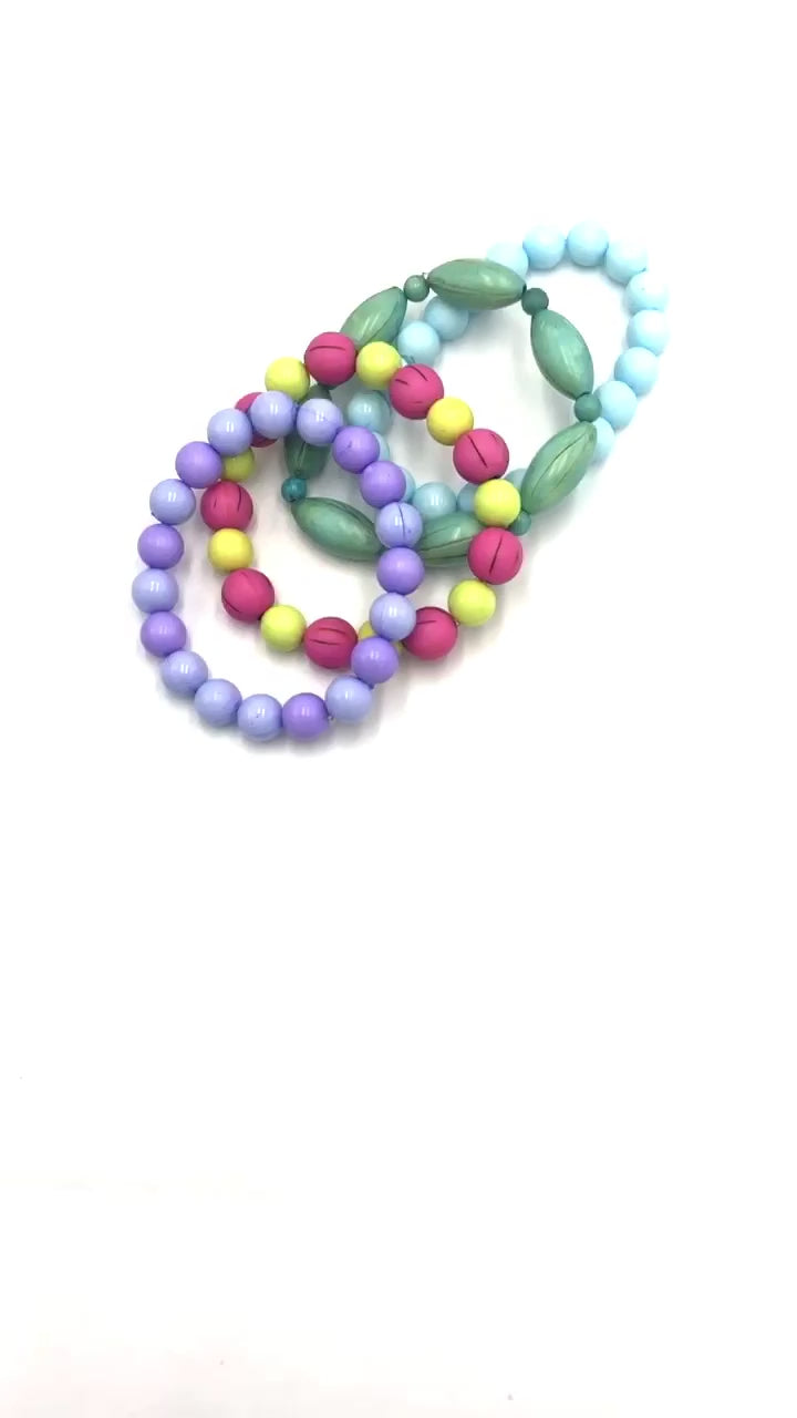 video of colorful bracelet set
