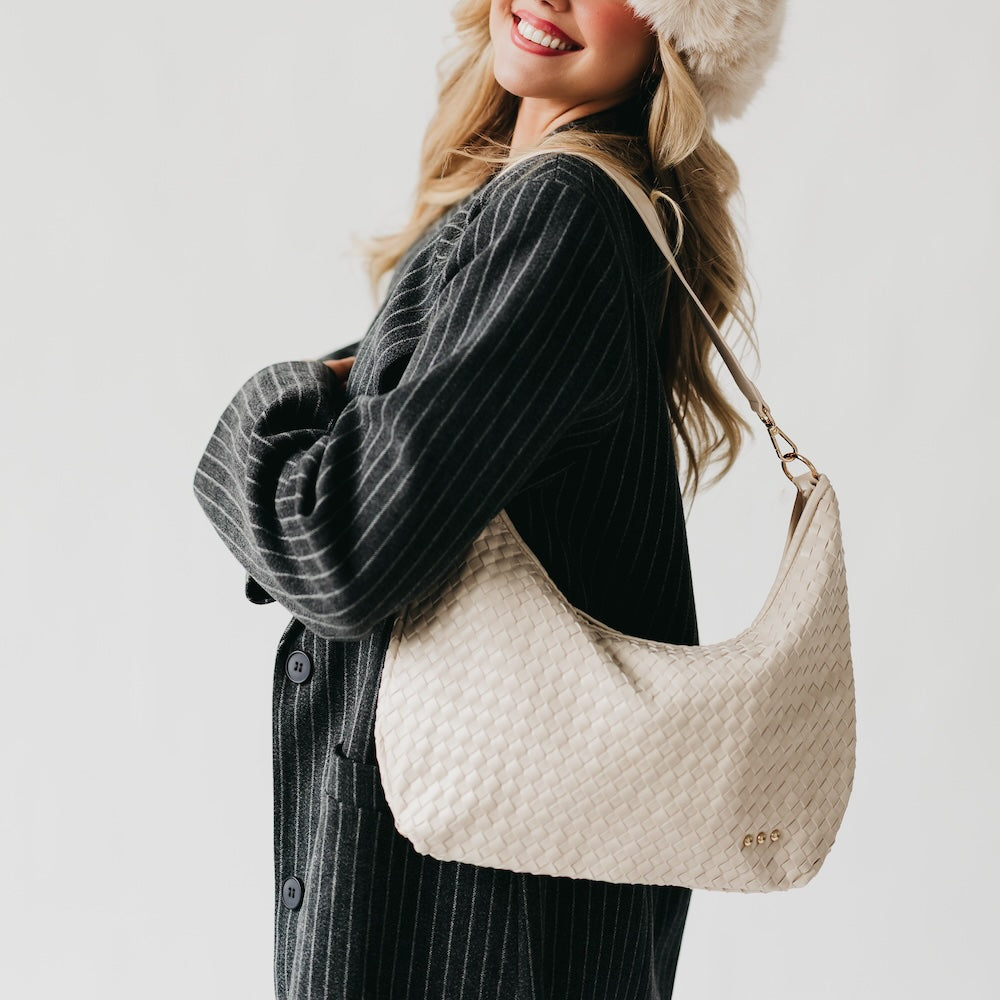 Sienna Slouchy Woven Shoulder Bag-Crossbody Bag-Pretty Simple
