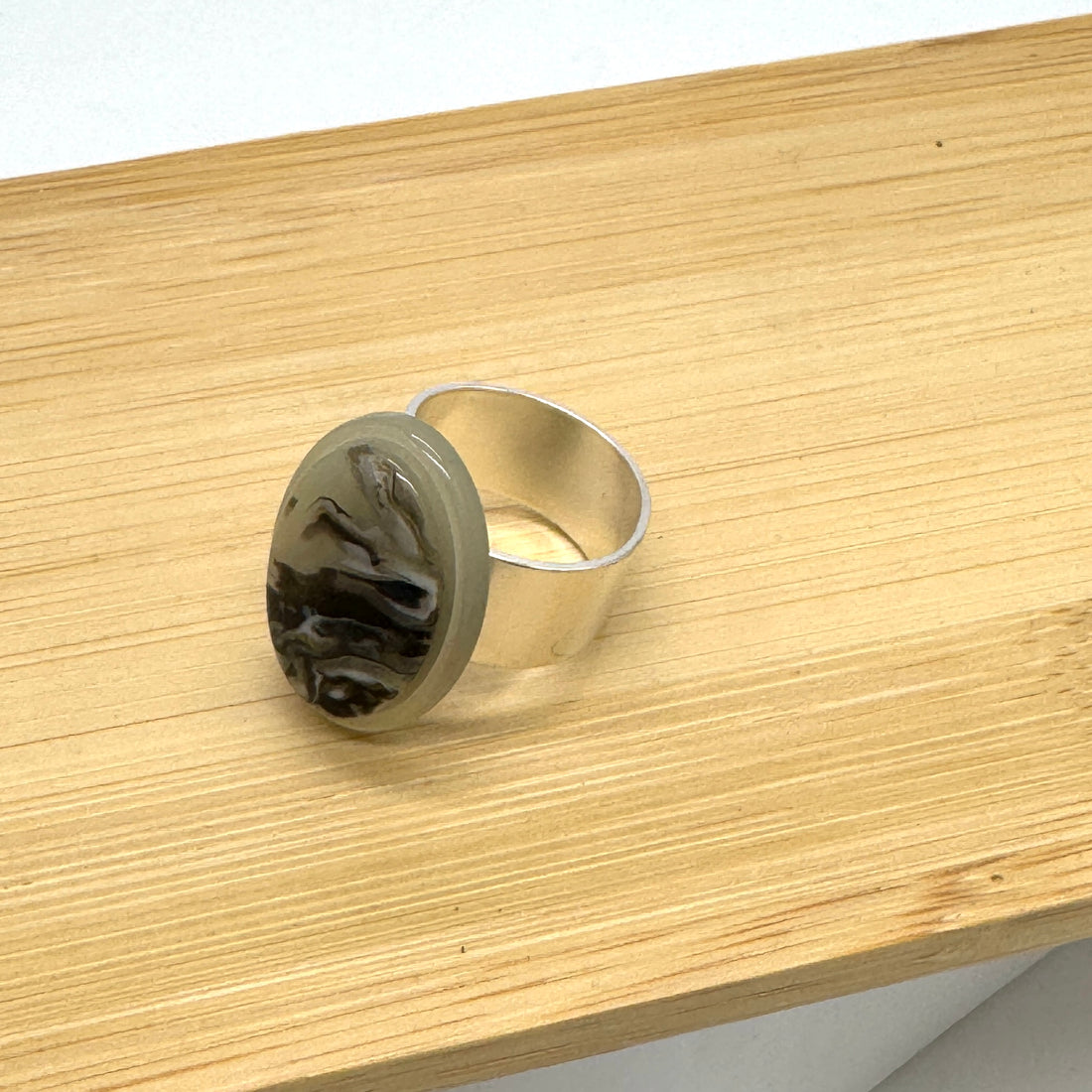 Mini Midnight Swirl Cocktail Ring