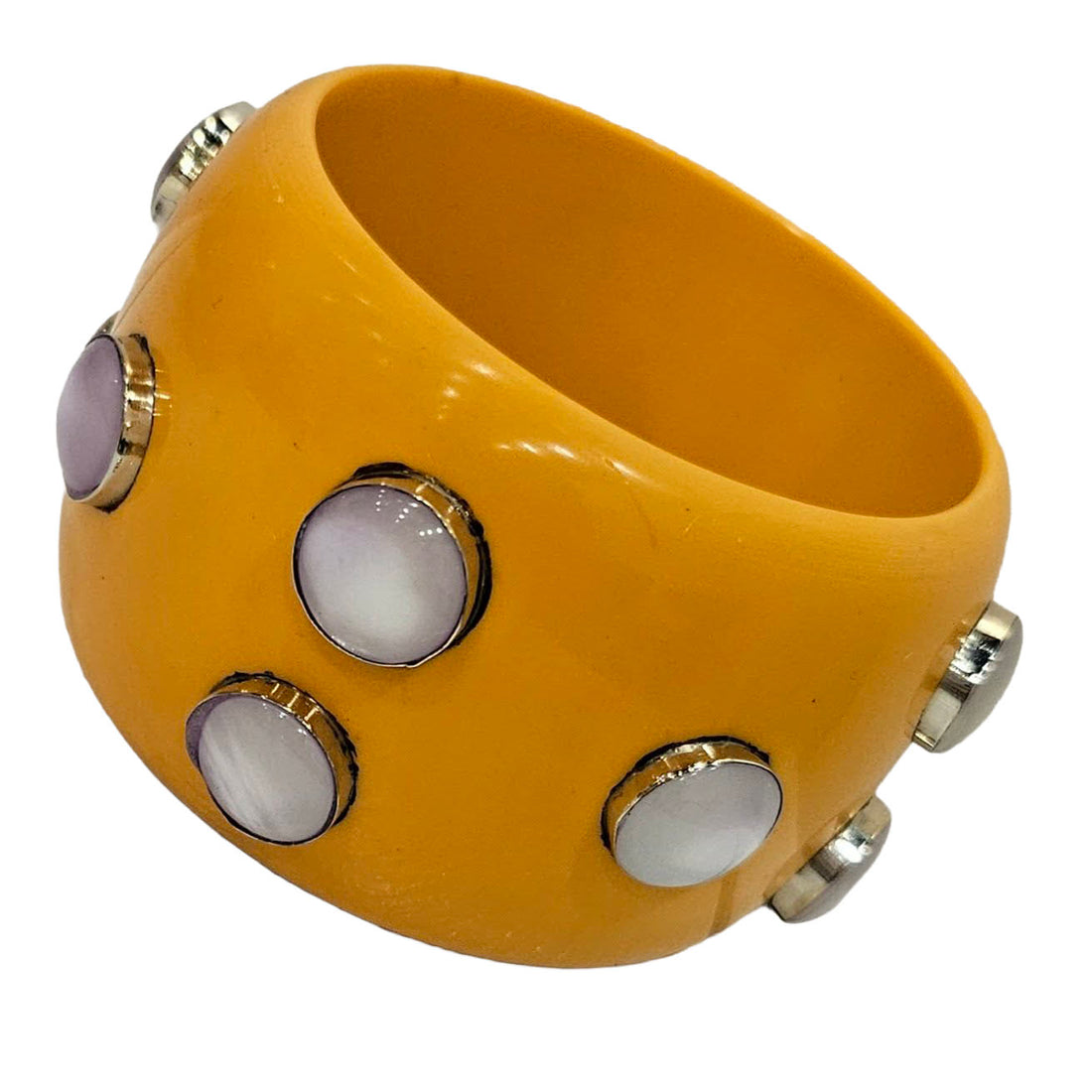 PRE-ORDER Light Orange &amp; White Moonglow Bangle (Ships in 4-5 weeks)