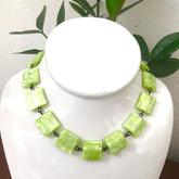 lime green necklace