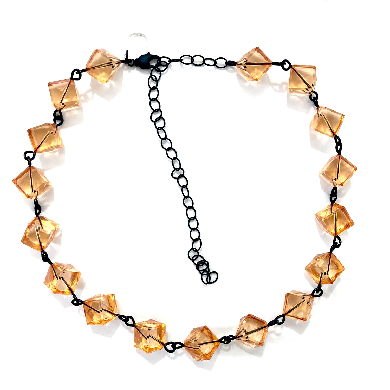 golden peach necklace