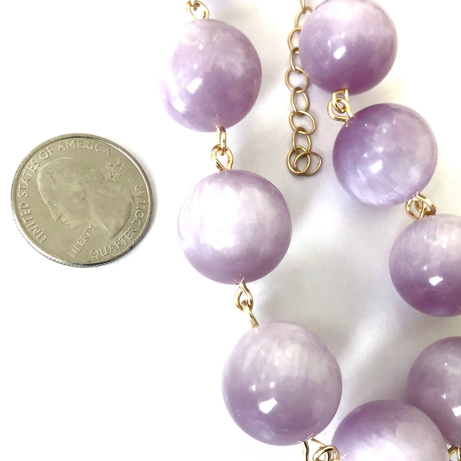 Lilac Purple Beaded Amelia Necklace *