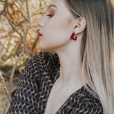 small red earrings