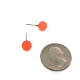 frosted coral studs