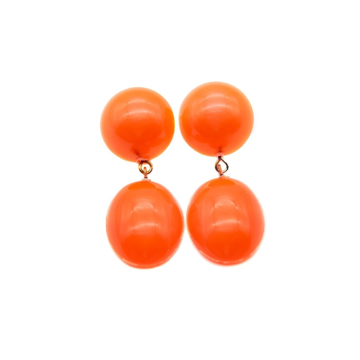 orange aura acrylic earrings
