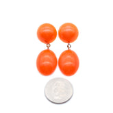 bright orange acrylic earrings