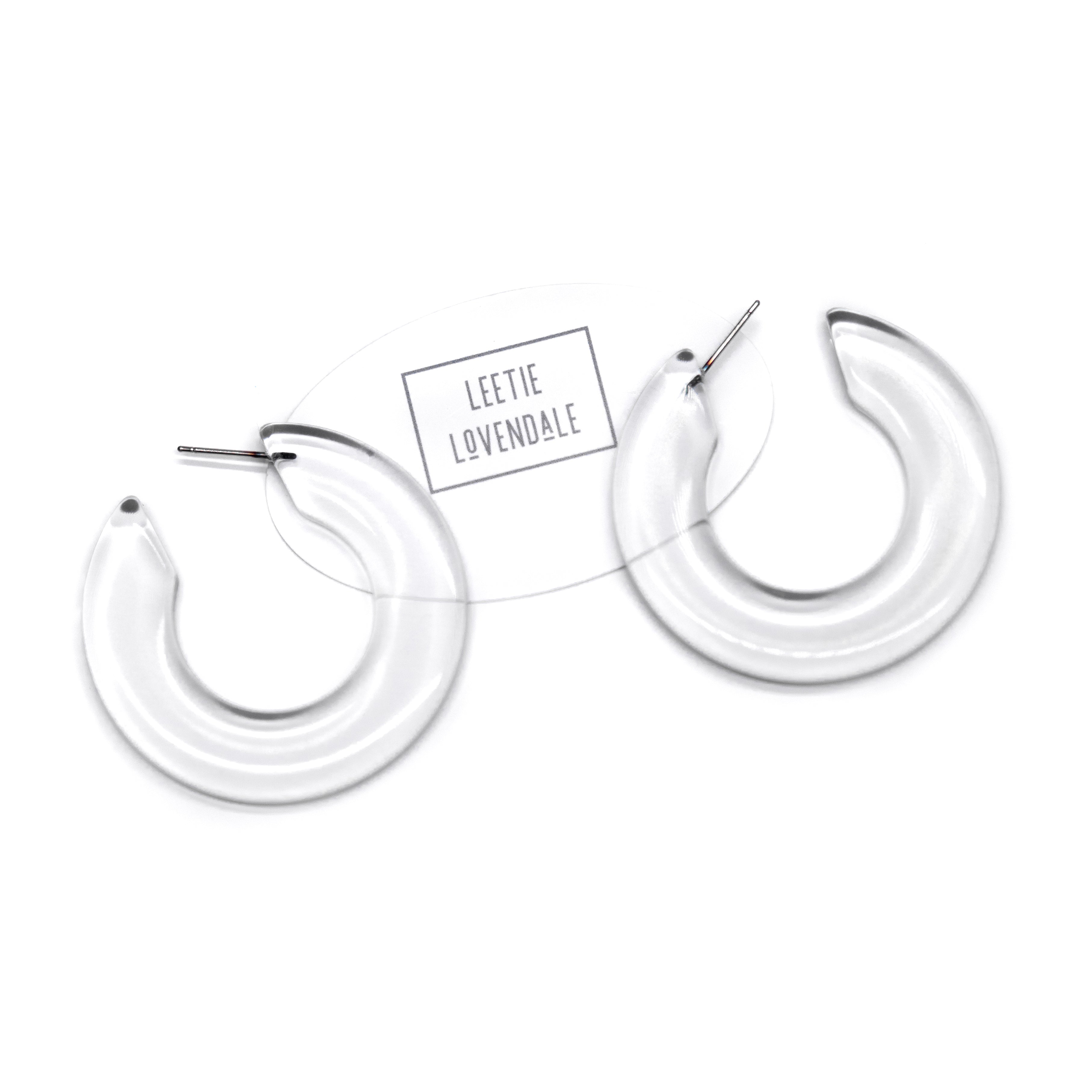 big clear hoop earrings