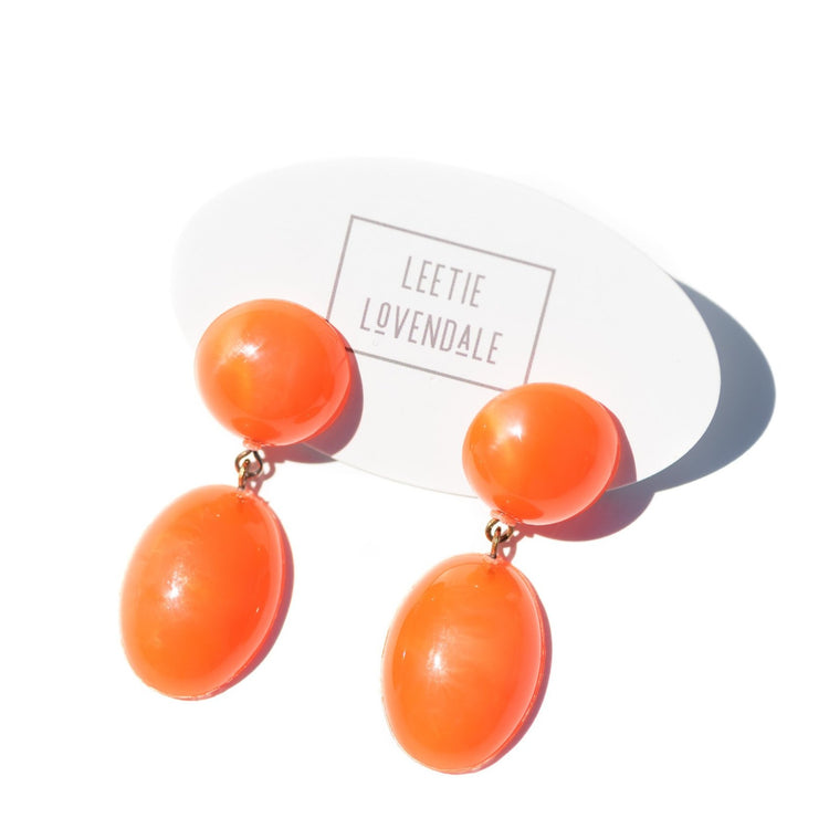 bright orange earrings