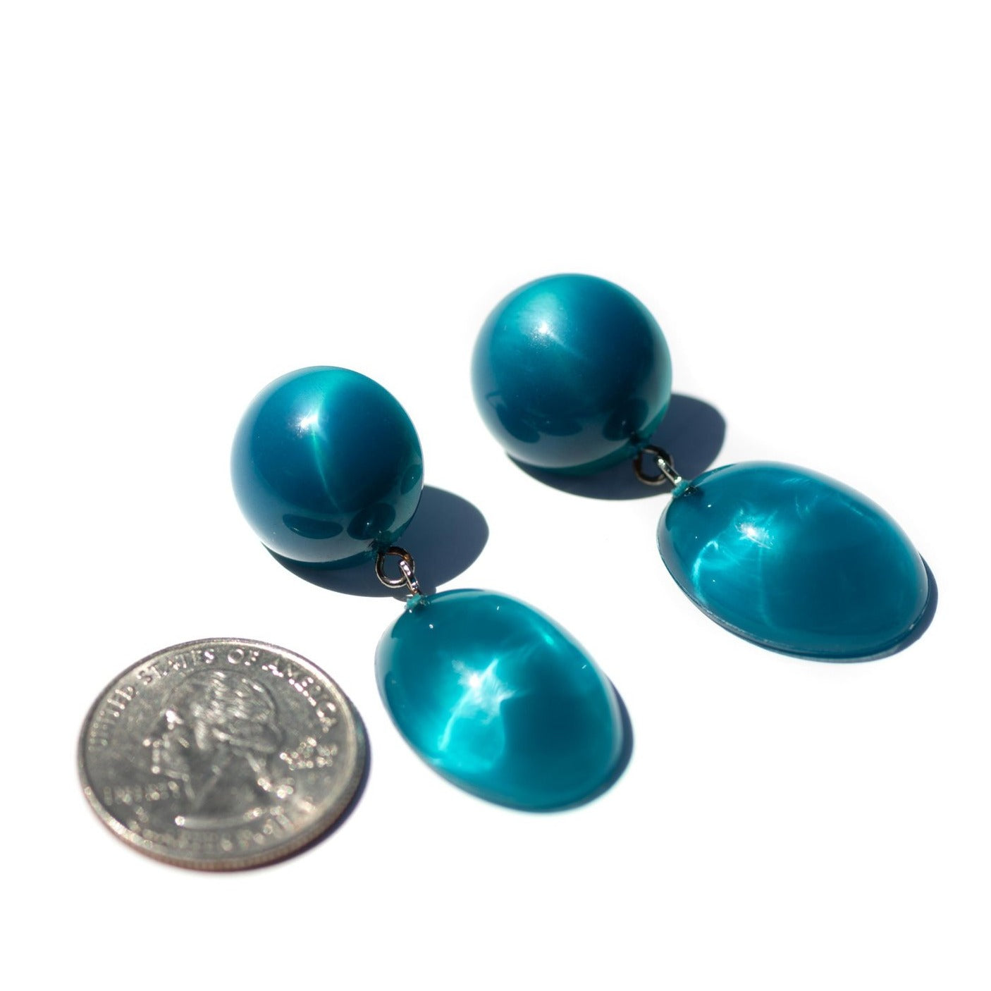sky blue aura earrings