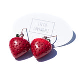 lucite strawberry earrings