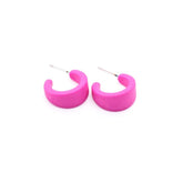 hot pink mini boom hoops