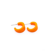 light orange acrylic hoops