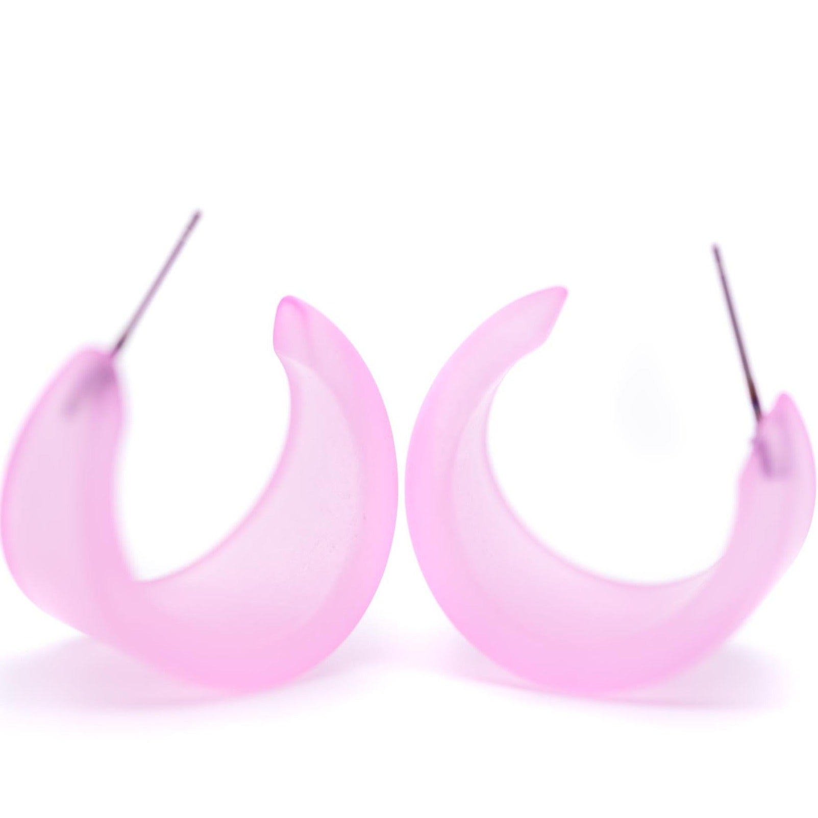 pink acrylic hoops