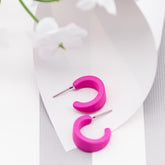 fuchsia pink earrings