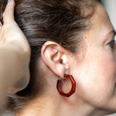 resin hoop earrings