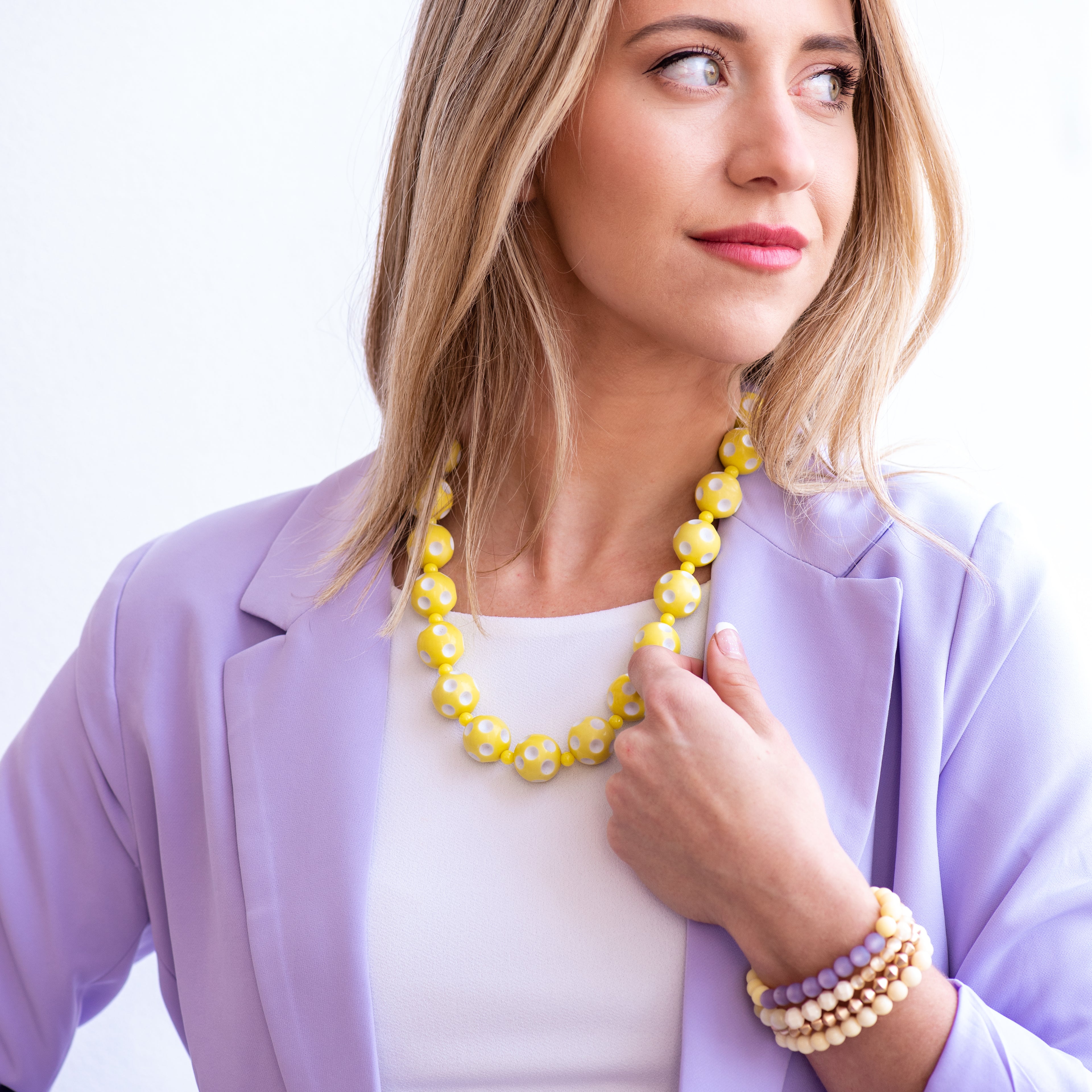 Brown Polka Dot Heirloom Marco Necklace