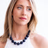 navy scalloped necklace