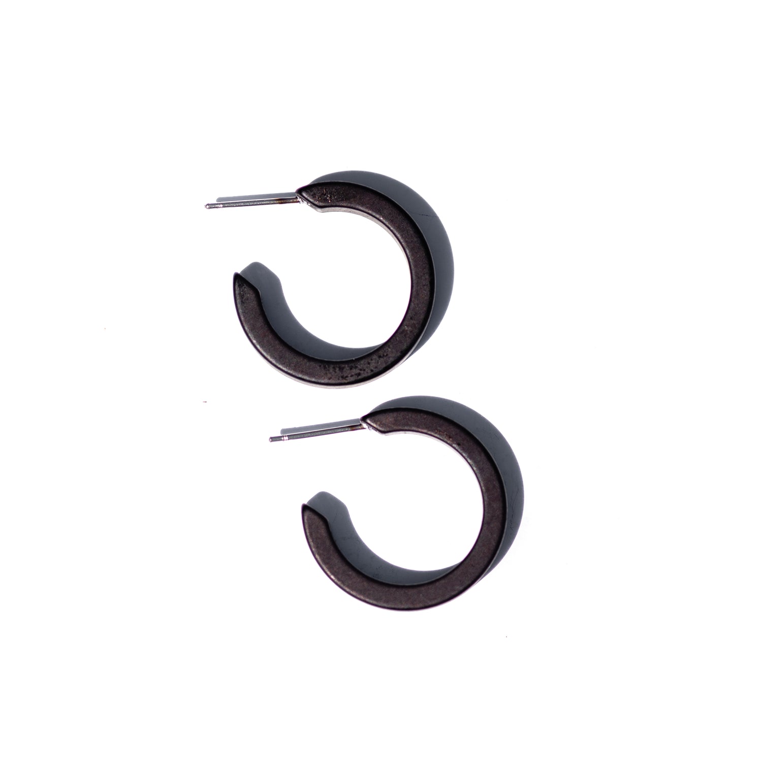 Black Matte Mini Classic Hoop Earrings