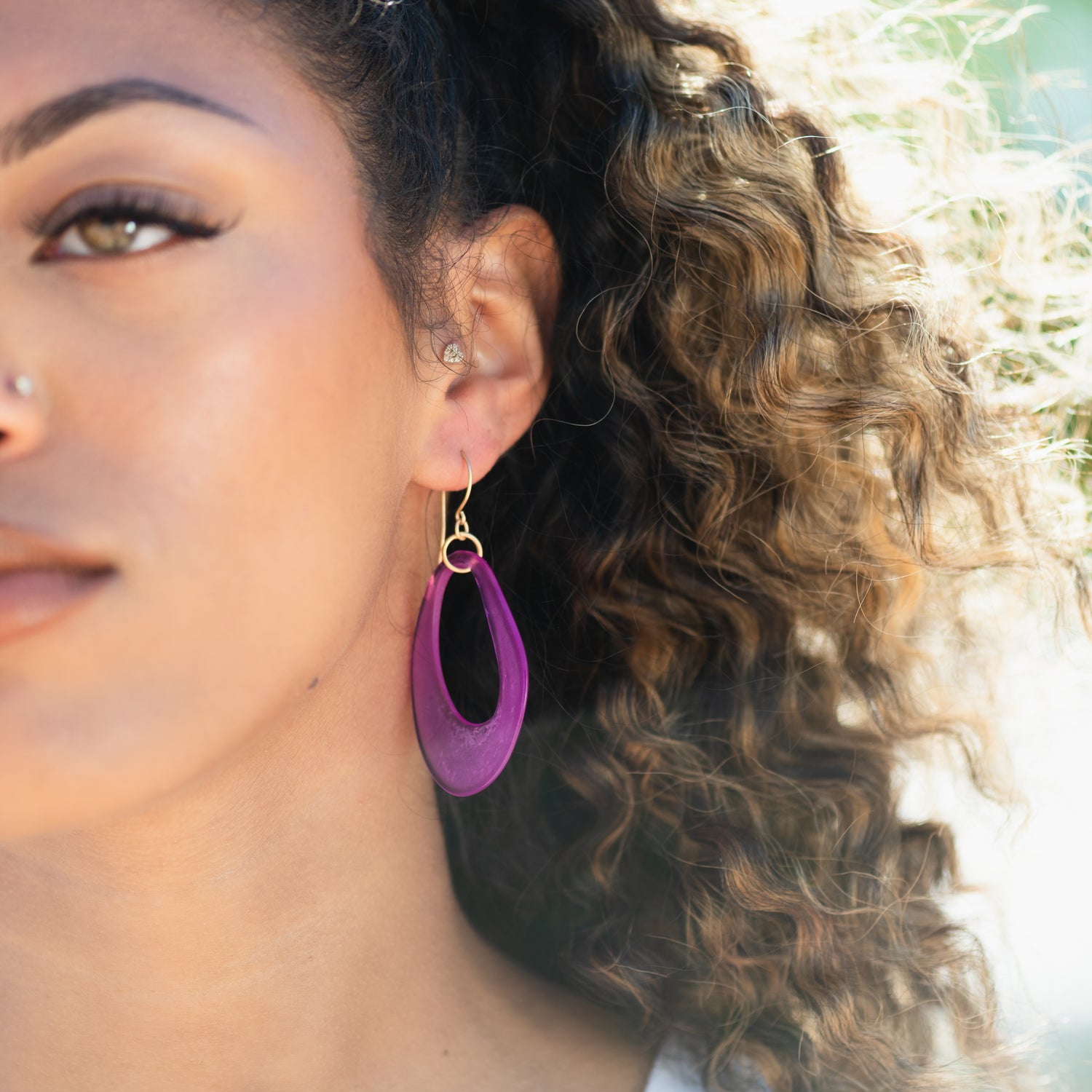 violet gemma earrings