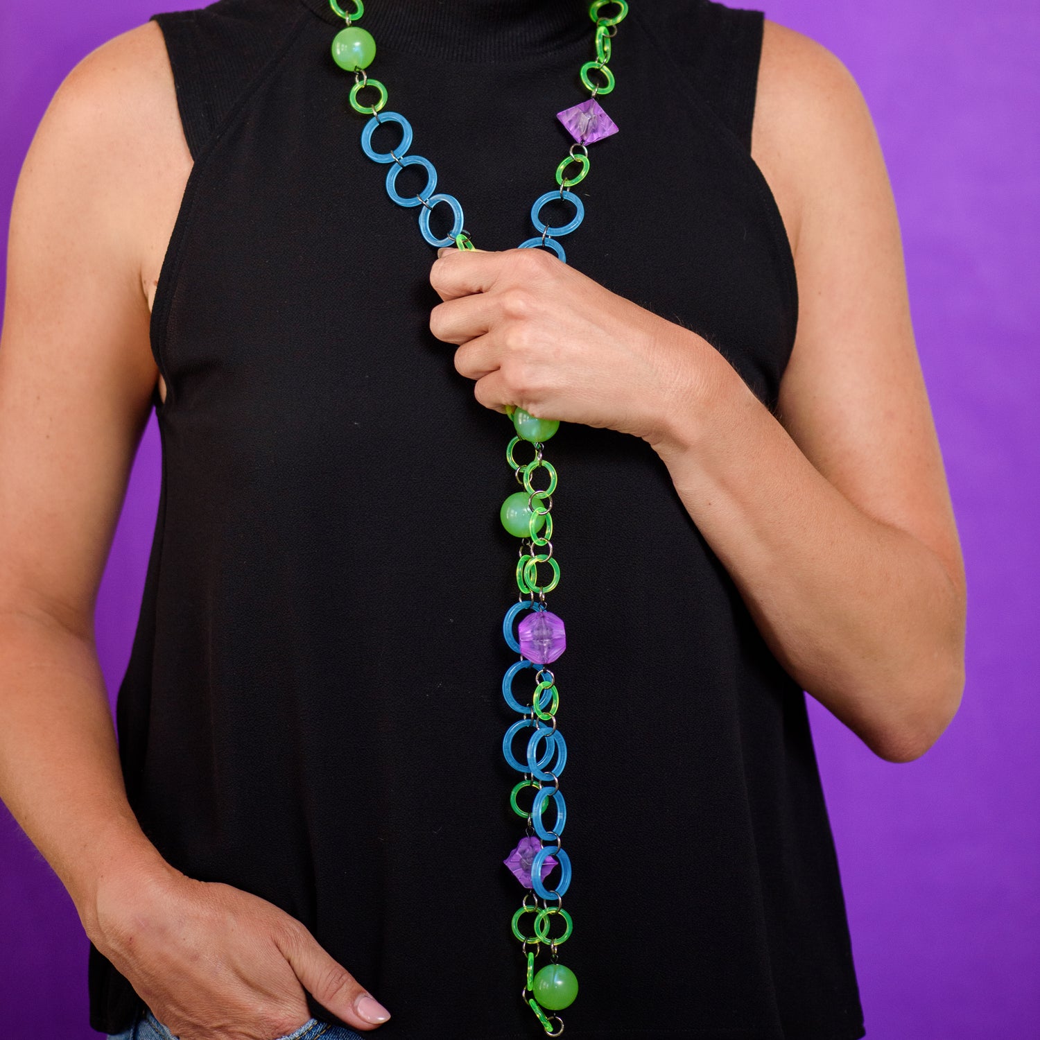 Neon Nights Rope Necklace