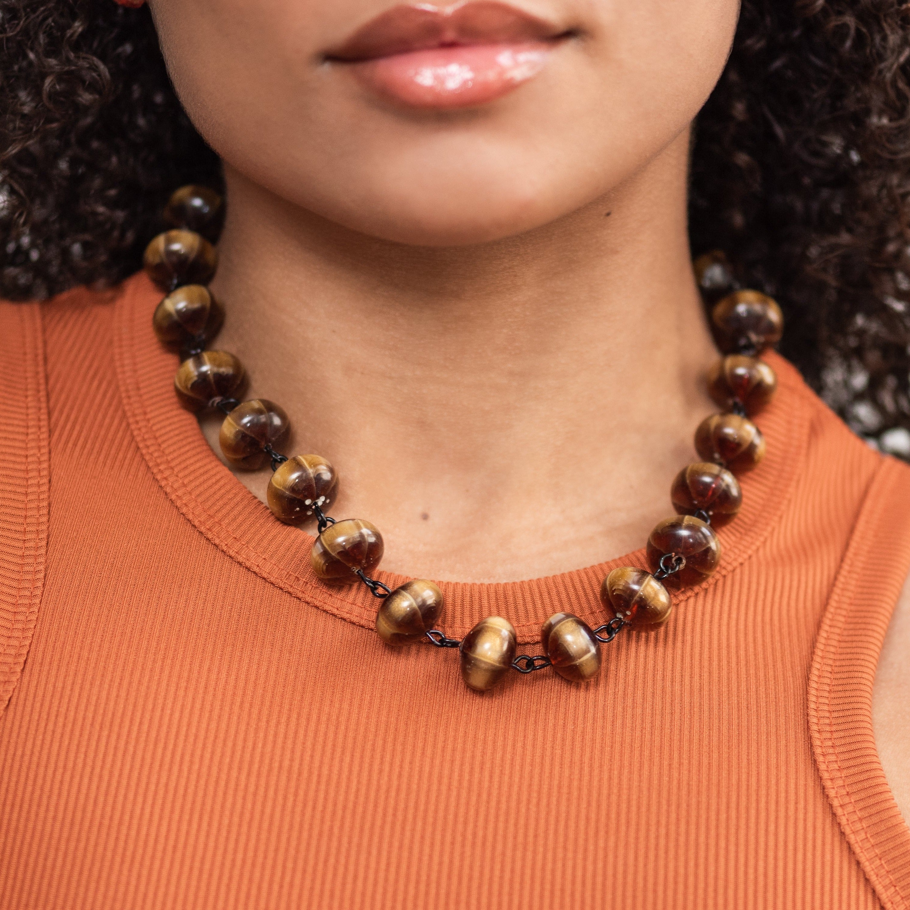 brown moonglow necklace