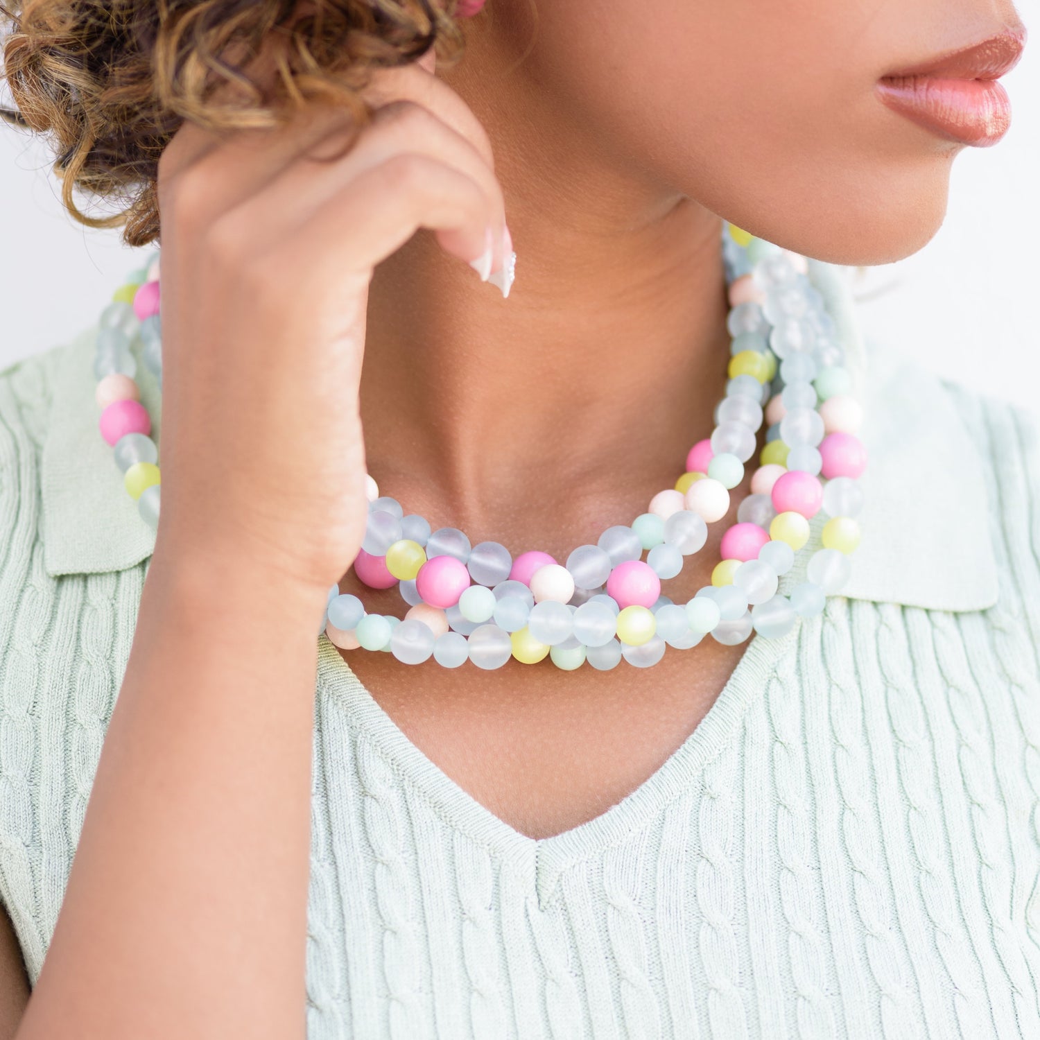 Candy Store Floor Frosted Sylvie Statement Necklace