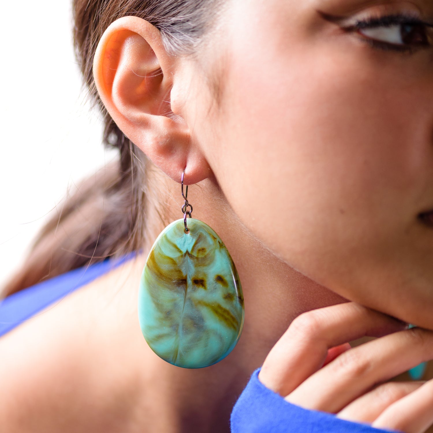 bold turquoise earrings