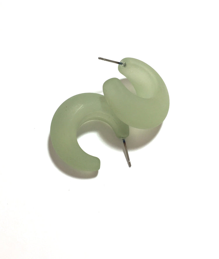 muted green earrings
