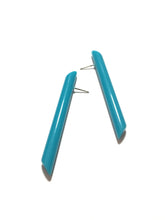 long aqua earrings