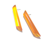 light orange stick stud earrings