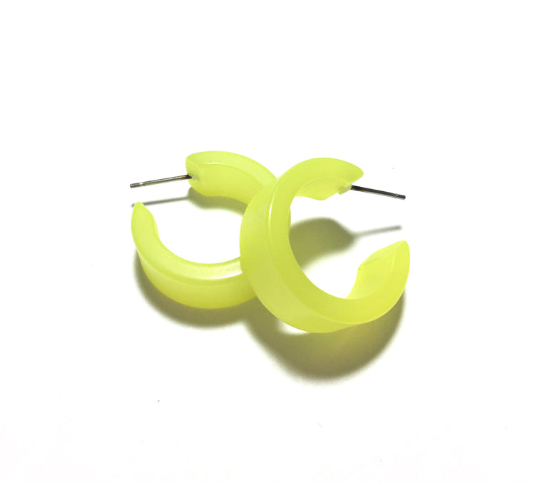 bright yellow moonglow earrings