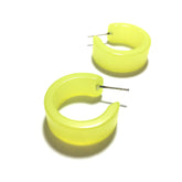 bright yellow hoop earrings