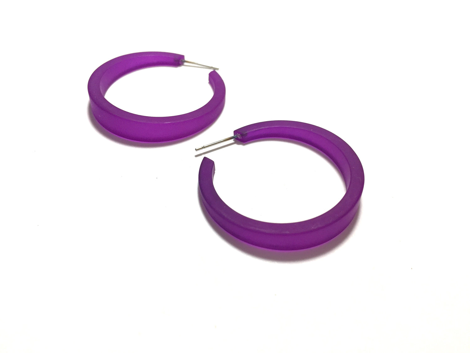 violet frosted hoops