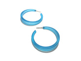 aqua blue earrings hoops