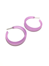 lavender lucite earrings