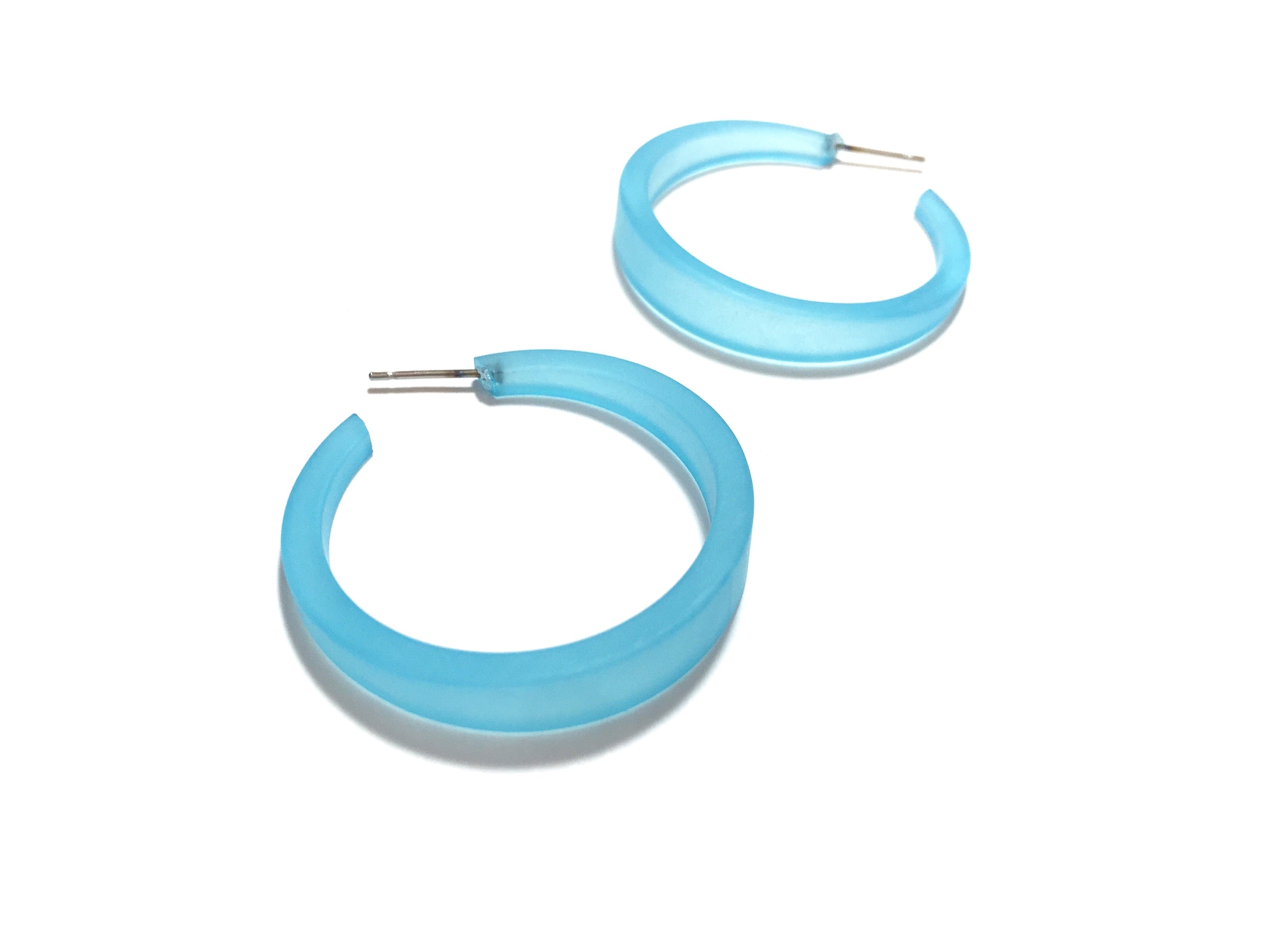 frosted turquoise earrings