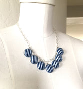 adjustable blue necklace