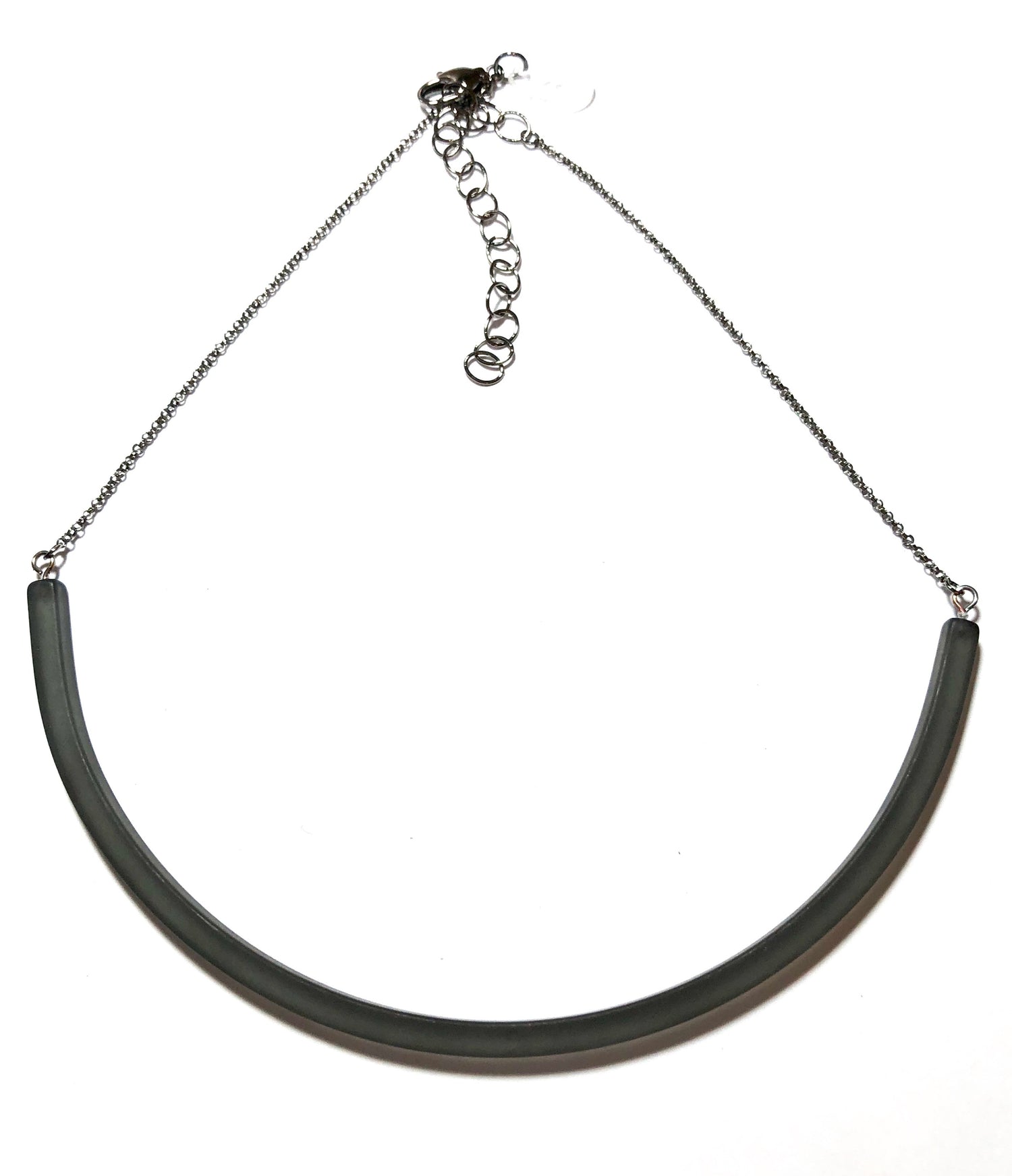 black plastic necklace